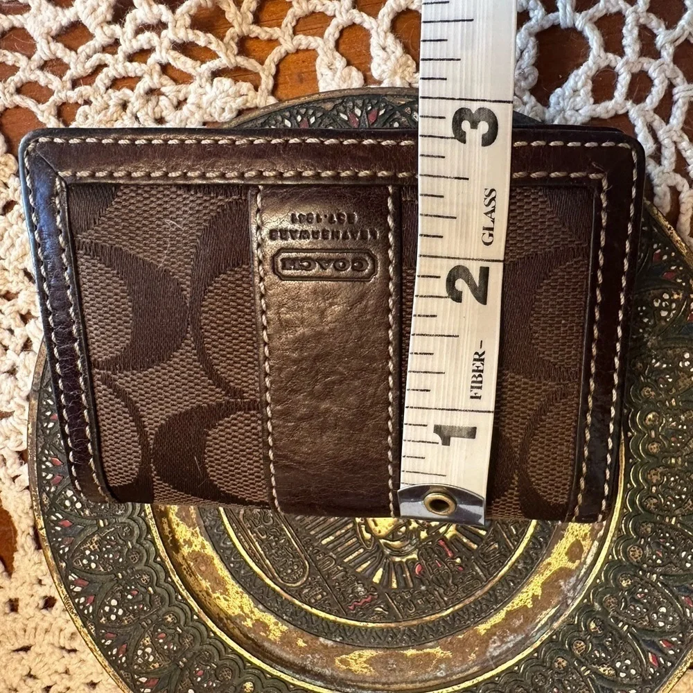 Coach Brown Vintage Leather ID Wallet